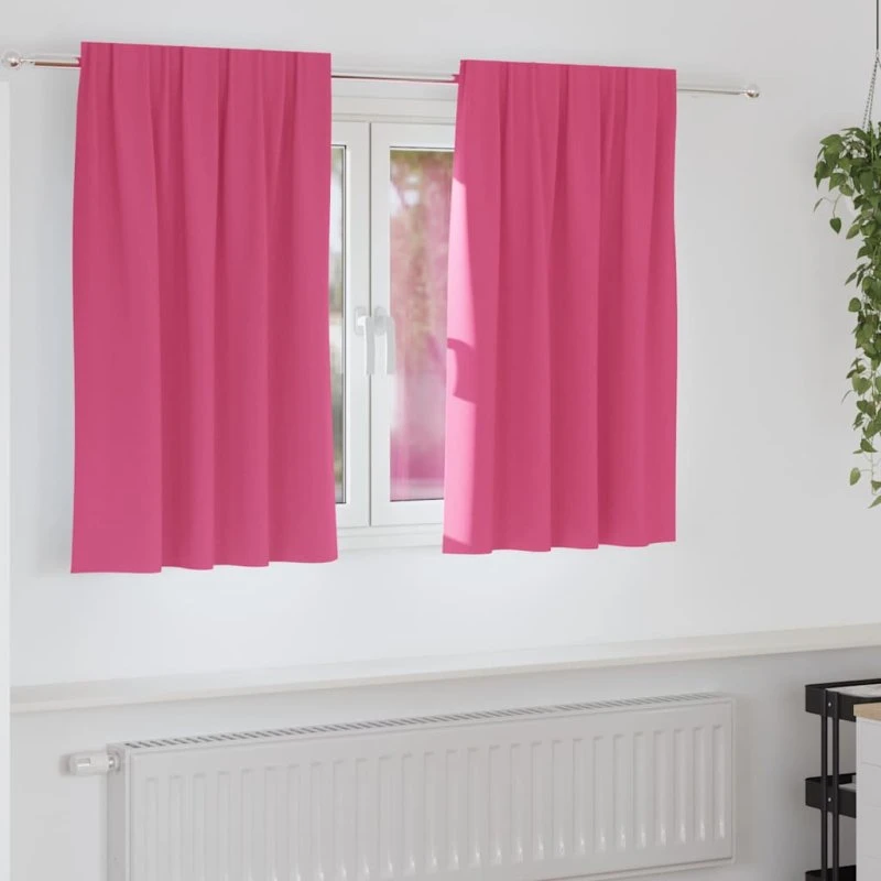 vidaXL Mørklægningsgardiner 2 stk, Lys Pink 140 x 140 cm