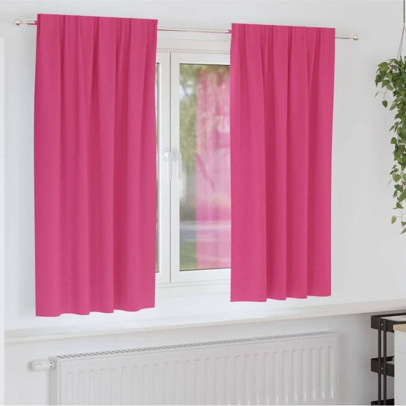 vidaXL Mørklægningsgardiner 2 stk, Lys Pink, 175 x 140 cm