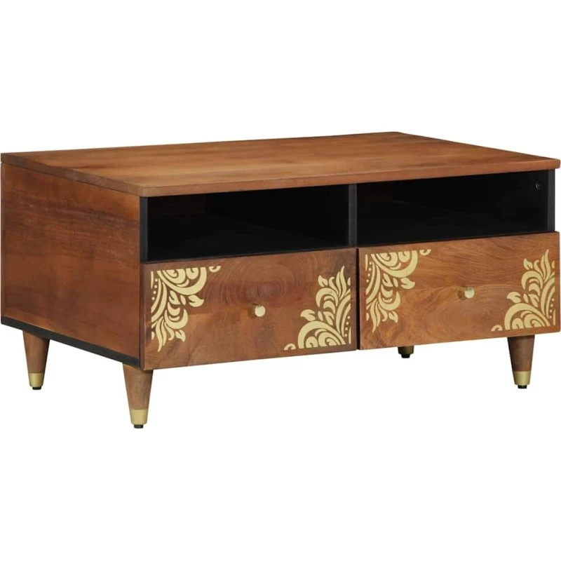 vidaXL Sofabord Honningbrun 80x54x40 cm Massivt Mangotræ