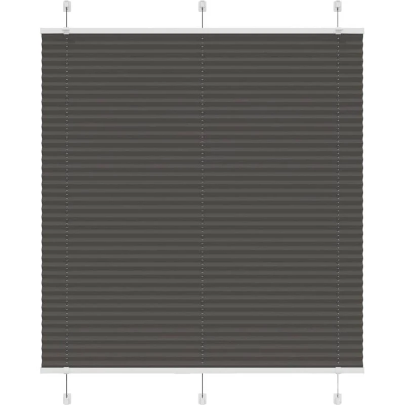 vidaXL Plisségardin Sort 120x150 cm, 119,4 cm stofbredde, polyester