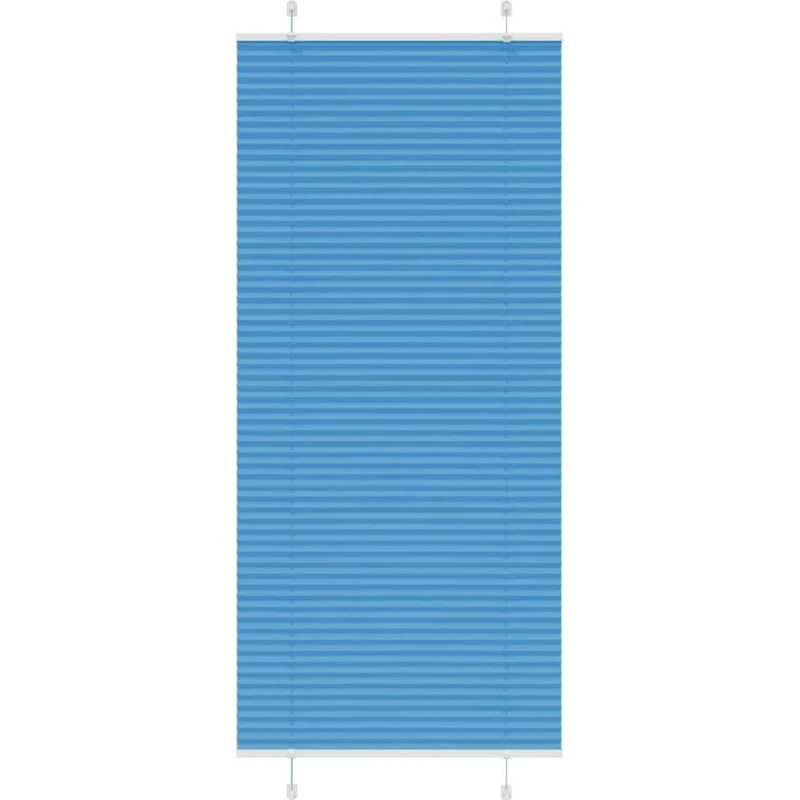 vidaXL Plisségardin Blå 90x200 cm, 89,4 cm Stofbredde, Polyester