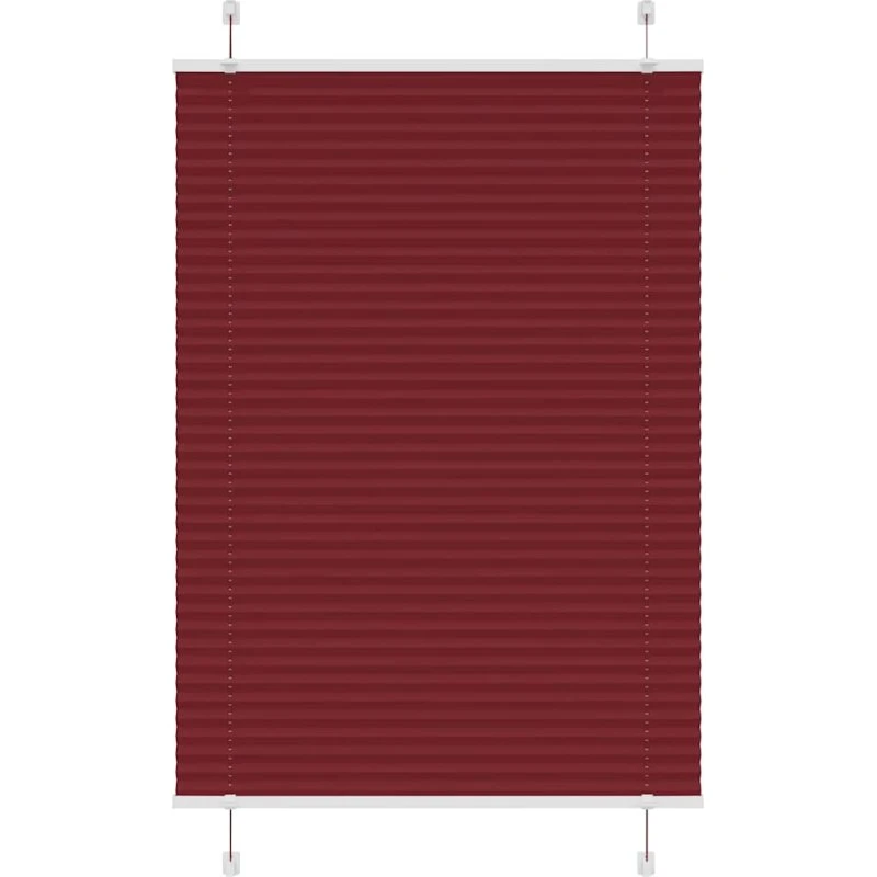 vidaXL Plisségardin Bordeauxrød 85x150 cm, 100% Polyester