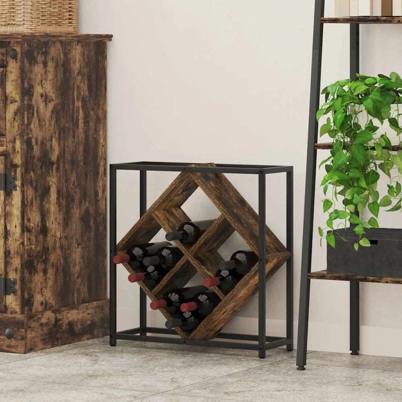vidaXL Vinfad Røget Eg 51 x 18 x 52,5 cm Konstrueret Træ
