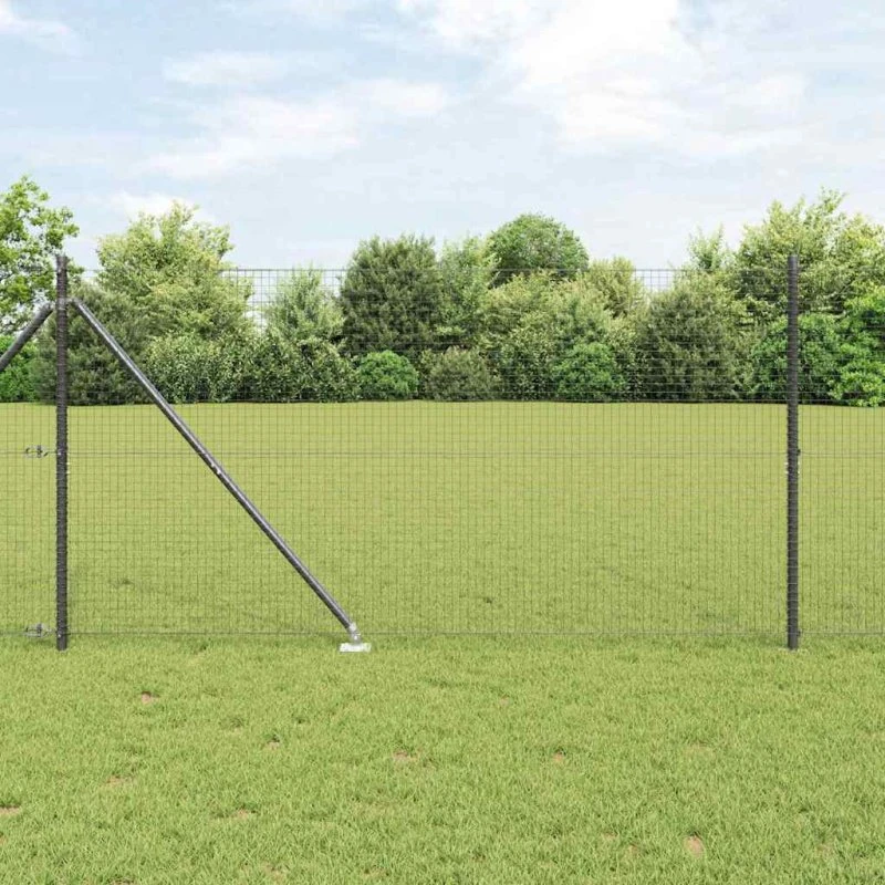 vidaXL Hegnspæl Grå 1,2 x 10 m Stål