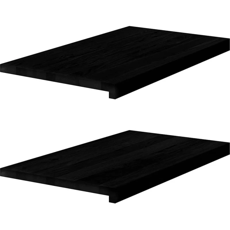 vidaXL Vindueskarme 2 stk, mørkebrun, 70x40x2 cm, massivt egetræ
