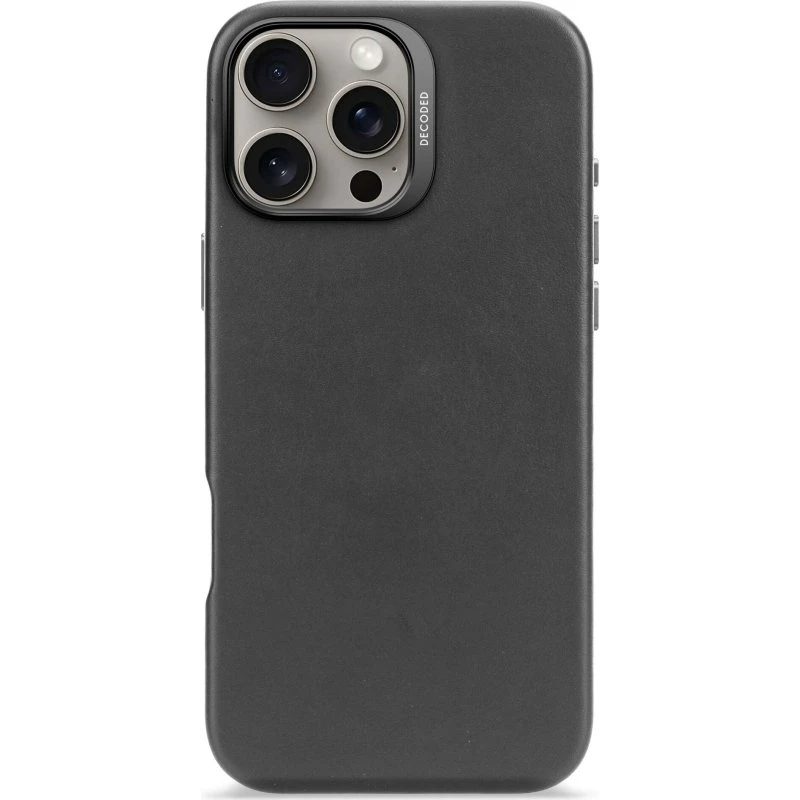 Decoded Leather Case til iPhone 16 Pro Max, Sort