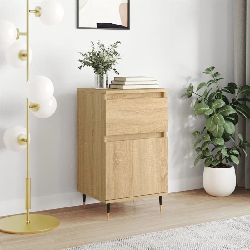 vidaXL Skænk 40x35x70 cm Konstrueret Træ Sonoma-Eg