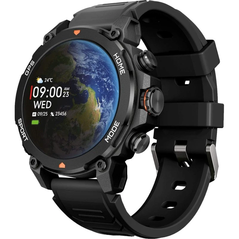 KSIX Explorer GPS Smartwatch, Sort, 1,43" AMOLED, 100+ Sportstilstande