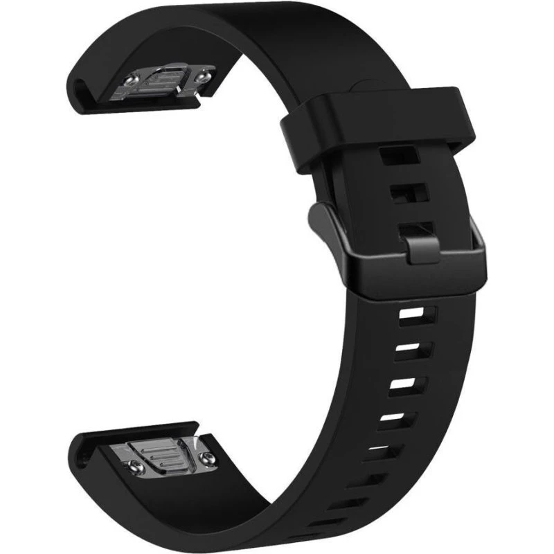 FIXED Silikone Rem til Garmin QuickFit 20 mm, Sort
