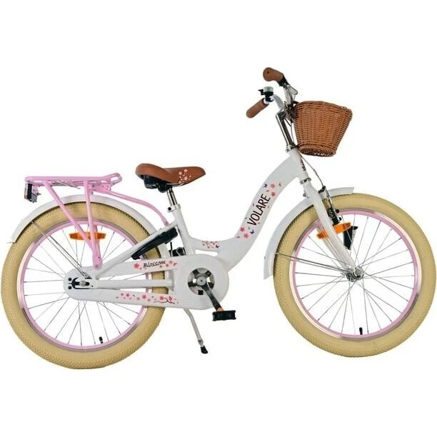 Volare Blossom 20" Børnecykel Hvid med Støttehjul