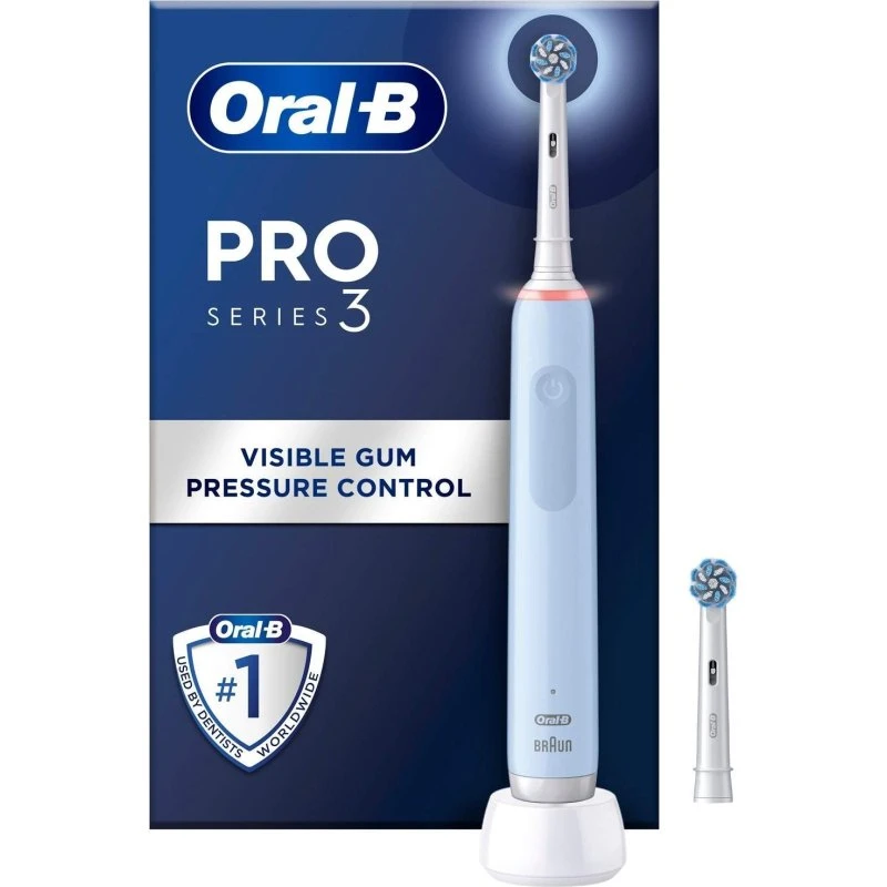 Oral-B Pro 3 Elektrisk Tandbørste Blå + Refill
