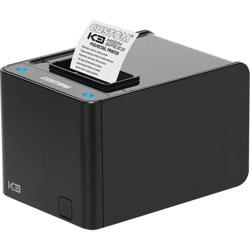 Custom K3 HS Termisk Kvitteringsprinter 203 dpi, USB/RS232/Ethernet