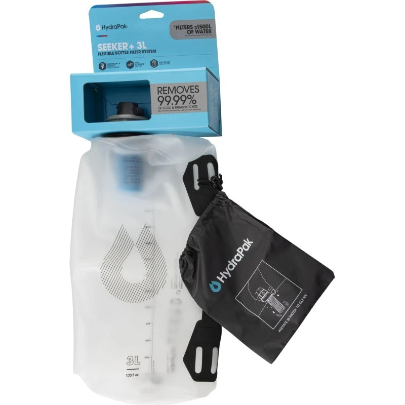 Hydrapak Seeker 3L Drikkeflaske med Filterkit - Klar