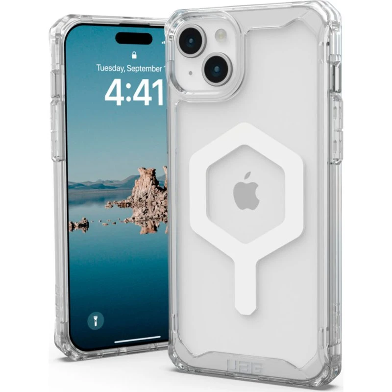 UAG Plyo MagSafe iPhone 15 Plus Ice/White