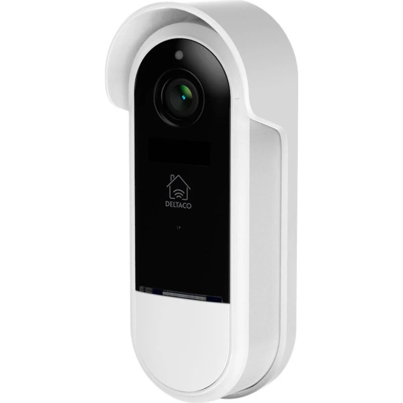 Deltaco WiFi Dørklokkekamera SH-DB02, hvid/sølv, IP65