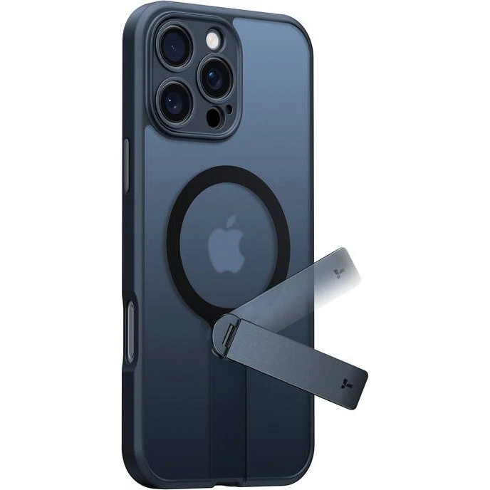 Torras Pstand Spin Case til iPhone 16 ProMax, Sort