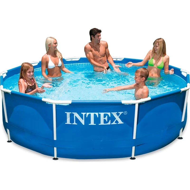 Intex Metal Frame Swimming Pool 305x76 cm med filterpumpe