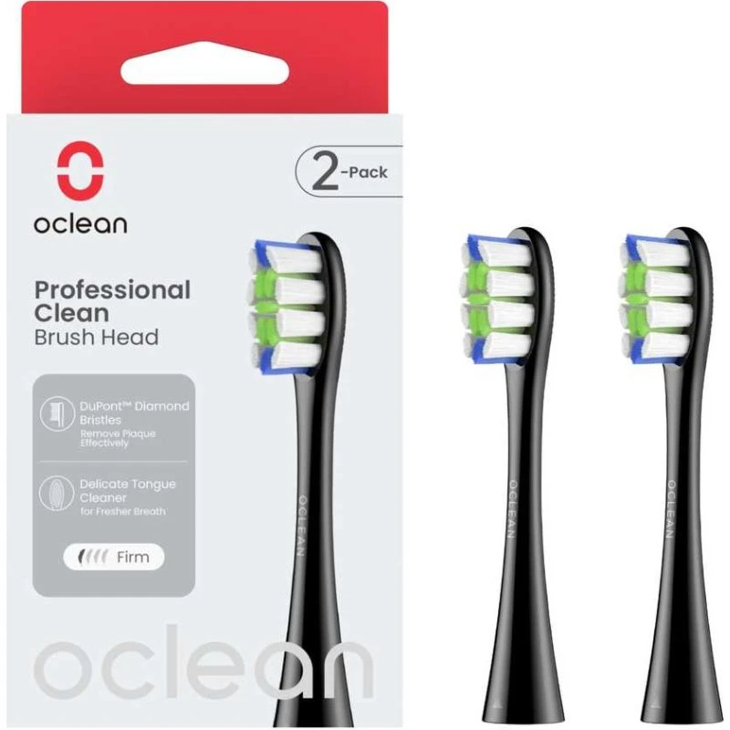 Oclean Professional Clean Tandbørstehoveder Sort 2 stk