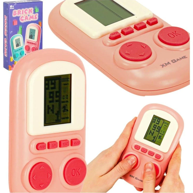 Pink Håndholdt Spillekonsol – Elektronisk Arkade Spil for Børn