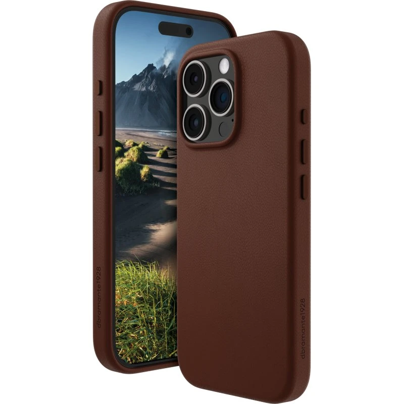 Dbramante1928 Roskilde Lædercover til iPhone 16 Pro, Dark Tan