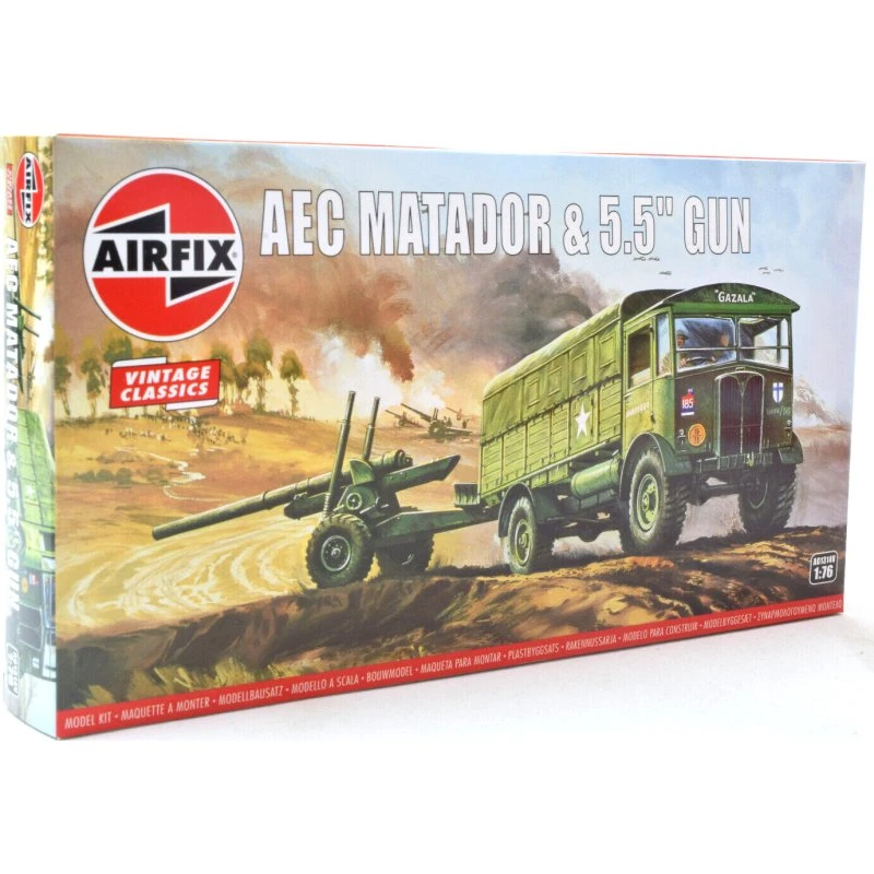 Airfix AEC Matador & 5,5" Gun 1:76 Vintage Classics