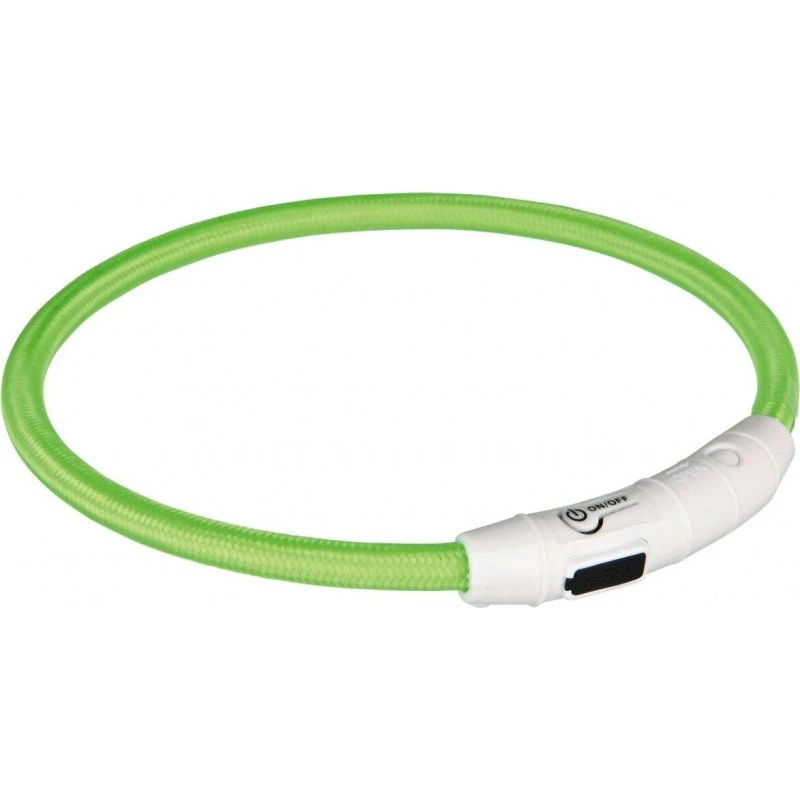 Trixie LED Hundehalsbånd Grøn L/XL 65 cm