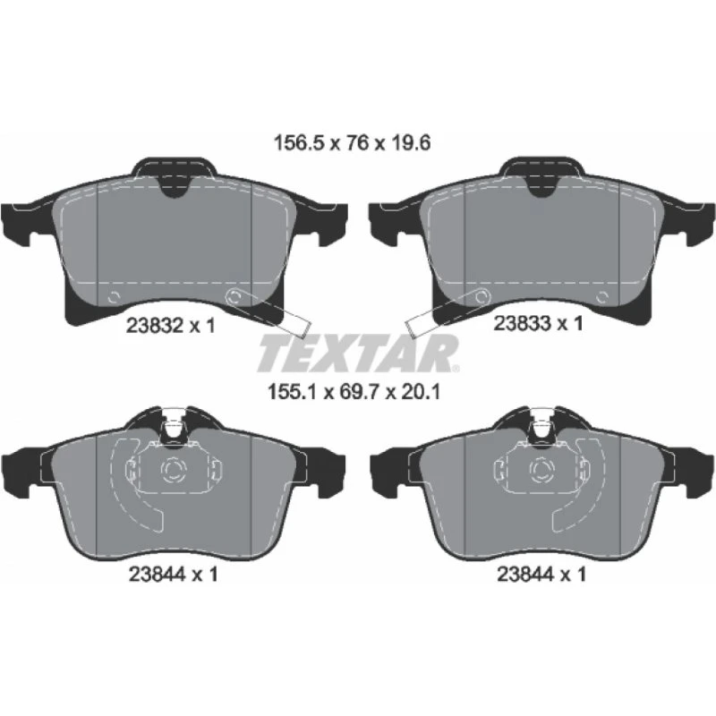 TEXTAR Bremseklodser 2383201 til OPEL & Vauxhall