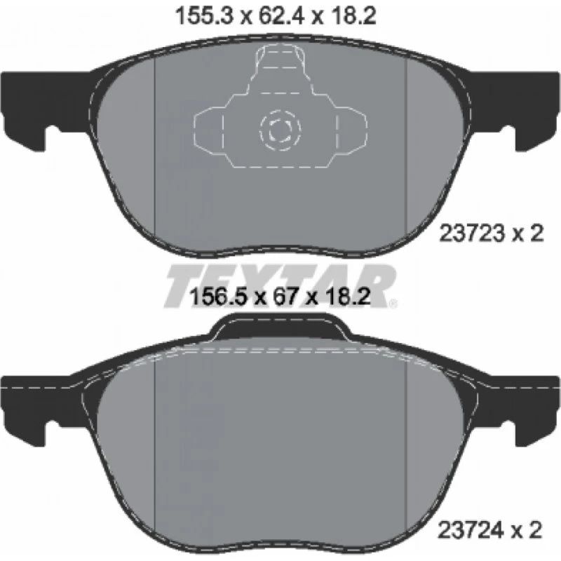 TEXTAR Bremseklodser 2372301 til FORD, MAZDA, VOLVO