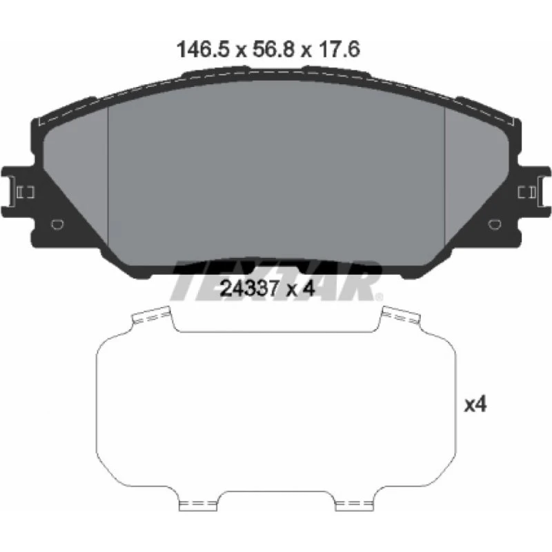 TEXTAR Bremseklodser 2433701 for TOYOTA XLE
