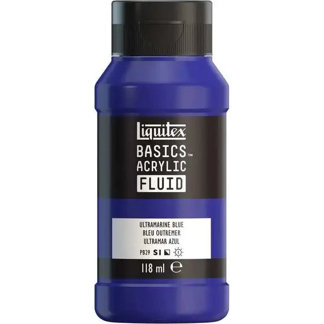 Liquitex Basics Fluid Akrylmaling, Ultramarine Blue, 118 ml