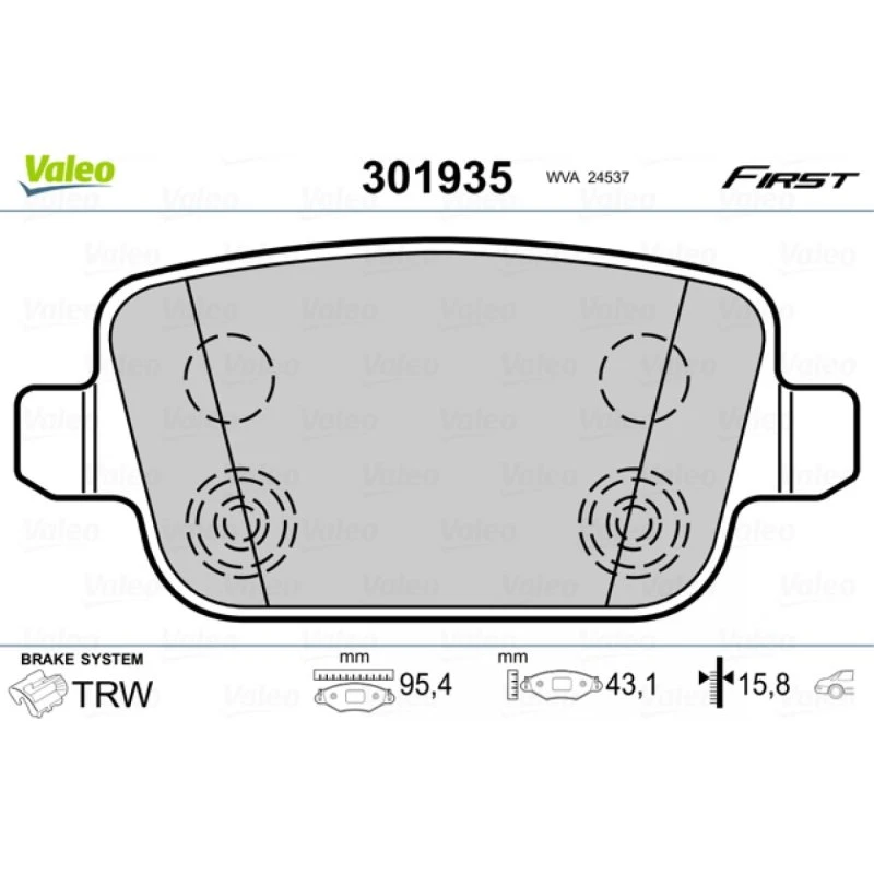 VALEO Bremseklodser 301935 til FORD, VOLVO, LAND ROVER