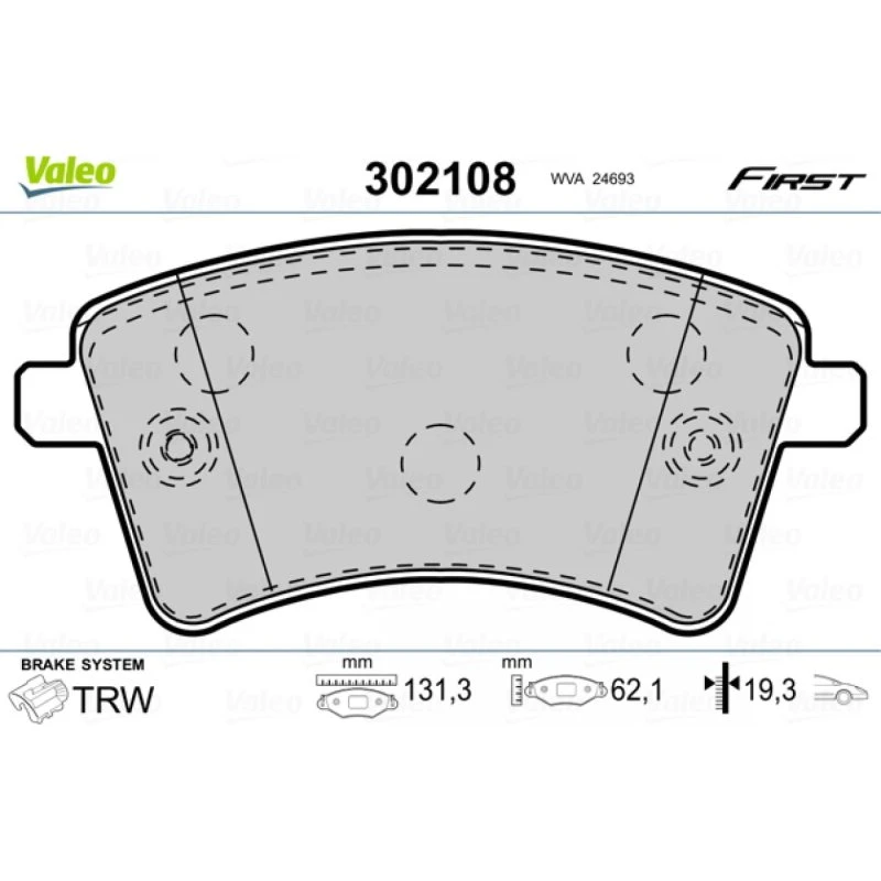 VALEO Bremseklodser 302108 til Mercedes-Benz & Renault