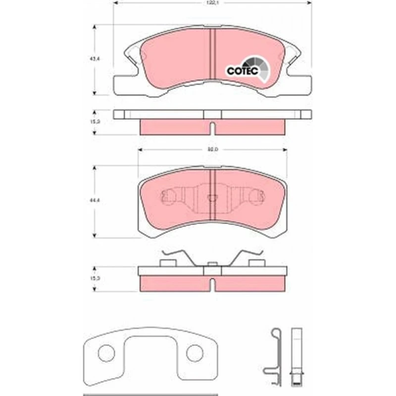 TRW Bremseklodser GDB3358 for Mitsubishi & DAIHATSU