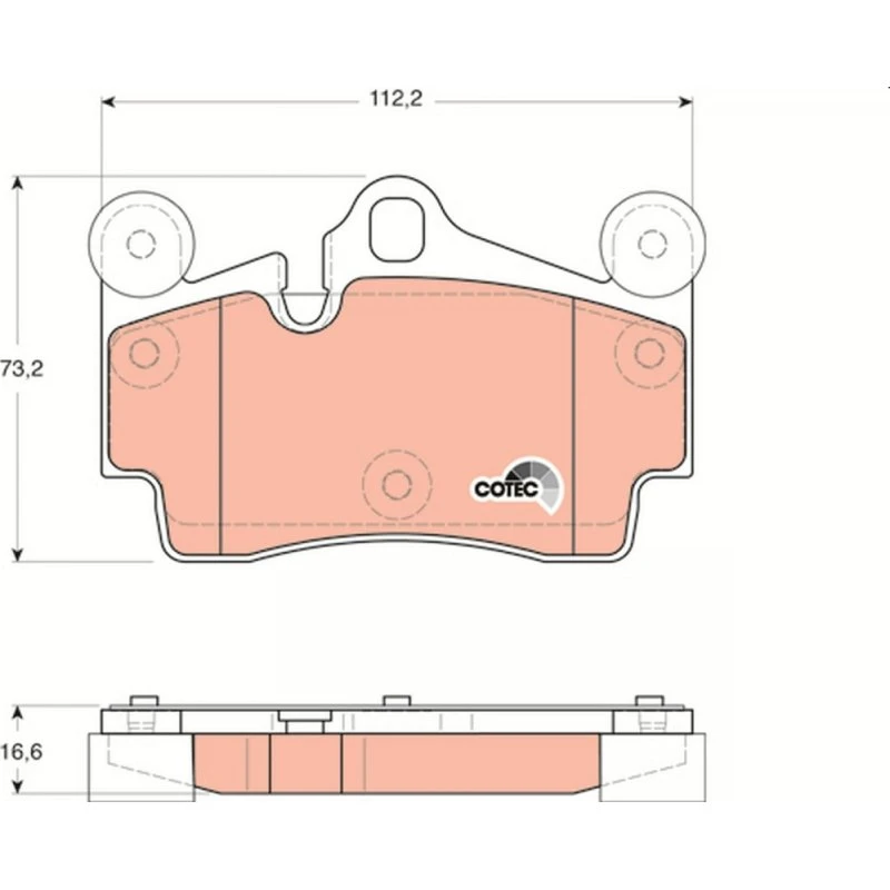 TRW Bremseklodser GDB1653, 4L0698451D, til VW, Audi, Porsche