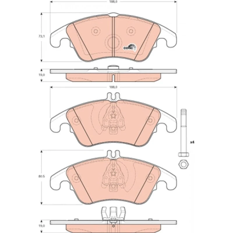 TRW Bremseklodser GDB1737 for Mercedes-Benz (Akselsæt)