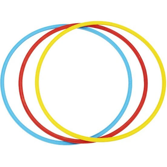 Gonge Hula Hoop ringe 65 cm – 3 stk (Rød/Blå/Gul)