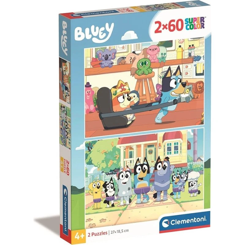 Clementoni Bluey Super Color 2x60 Brikker Floor Puslespil