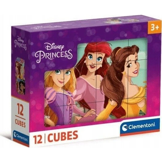 Clementoni Block Puzzle Disney Princess 12 Kuber