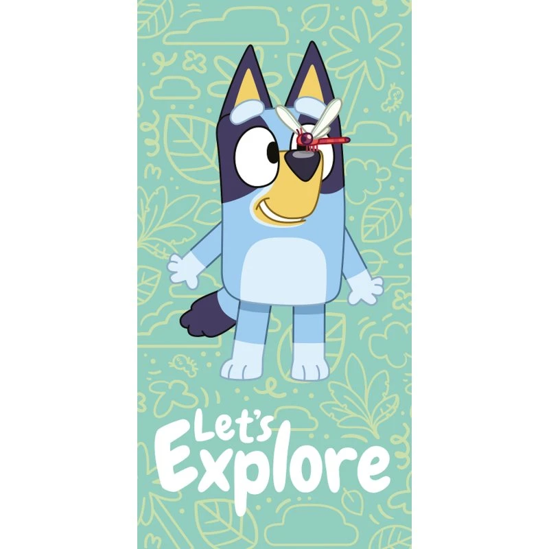 Bluey Badehåndklæde 70x140 cm – 100% Bomuld med Strop