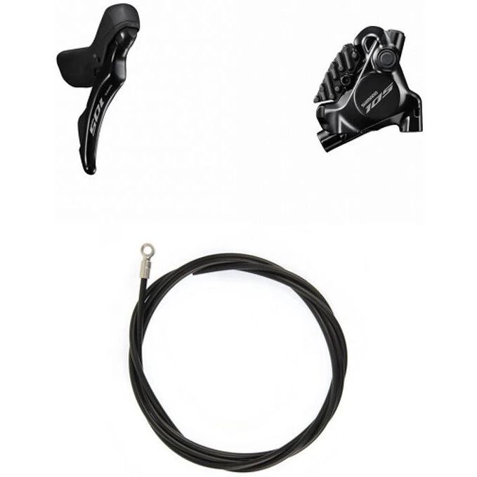 Shimano 105 R7170 skivebremssæt bag (ST-R7120 + BR-7170-R)