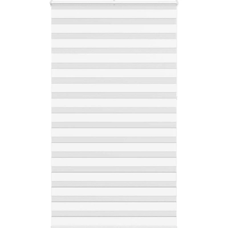 vidaXL Zebragardin Hvid 125x230 cm, 120,9 cm stofbredde, polyester