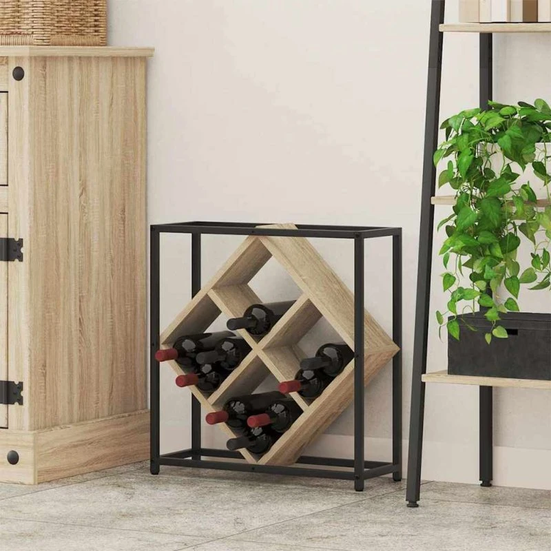 vidaXL Vinfad Sonoma-Eg 51 x 18 x 52,5 cm Konstrueret Træ