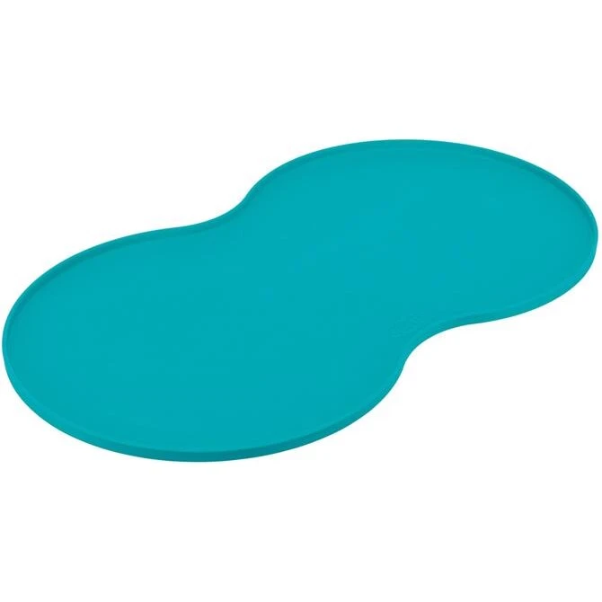 Trixie Silikone foderunderlag til 2 skåle, turkis 48x27 cm