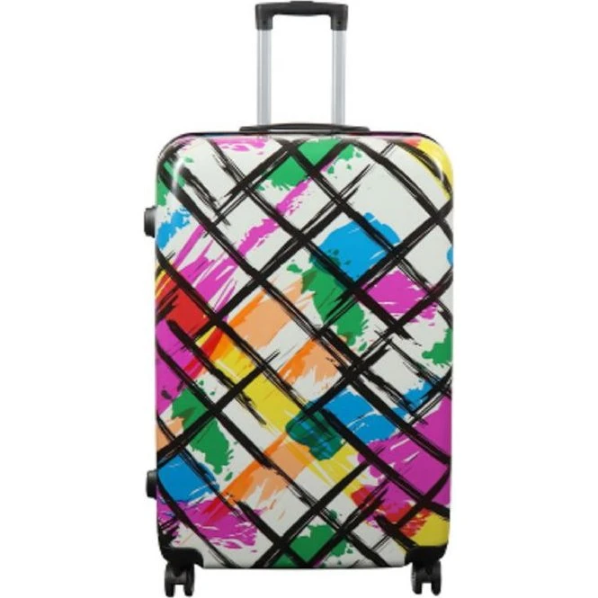 Eksklusiv Krydsmønster Hardcase Kuffert – 72 cm, 3,9 kg