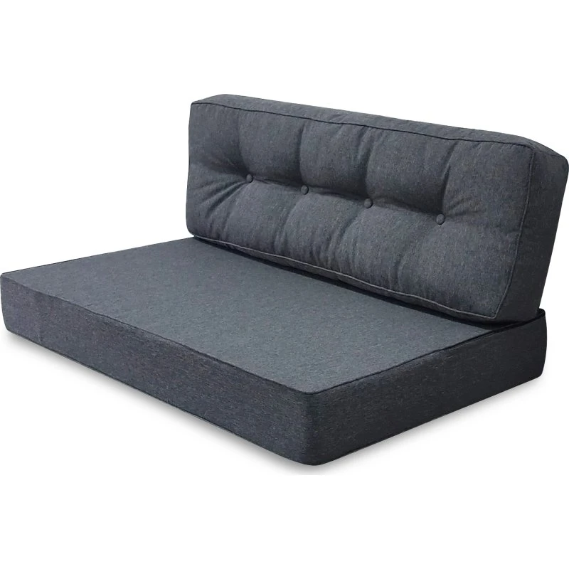 Nordstrand Home Hyndesæt til pallesofa 120x80 cm, antracitgrå, 15 cm tyk