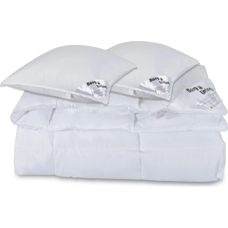 Borg Living Helårs Dobbelt Fiberdyne 200x200 cm + 2x Pude 60x63 cm