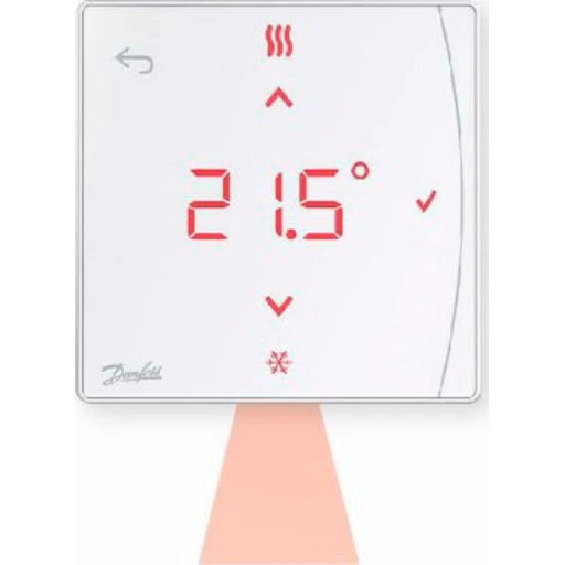 Danfoss Icon2 RT IR trådløs rumtermostat med display og infrarød gulvsensor, hvid