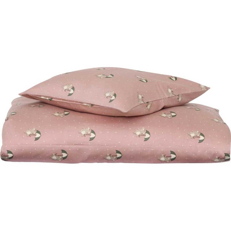 Nuuroo Junior Sengetøj 100x140 cm Rosa Mus med Paraply