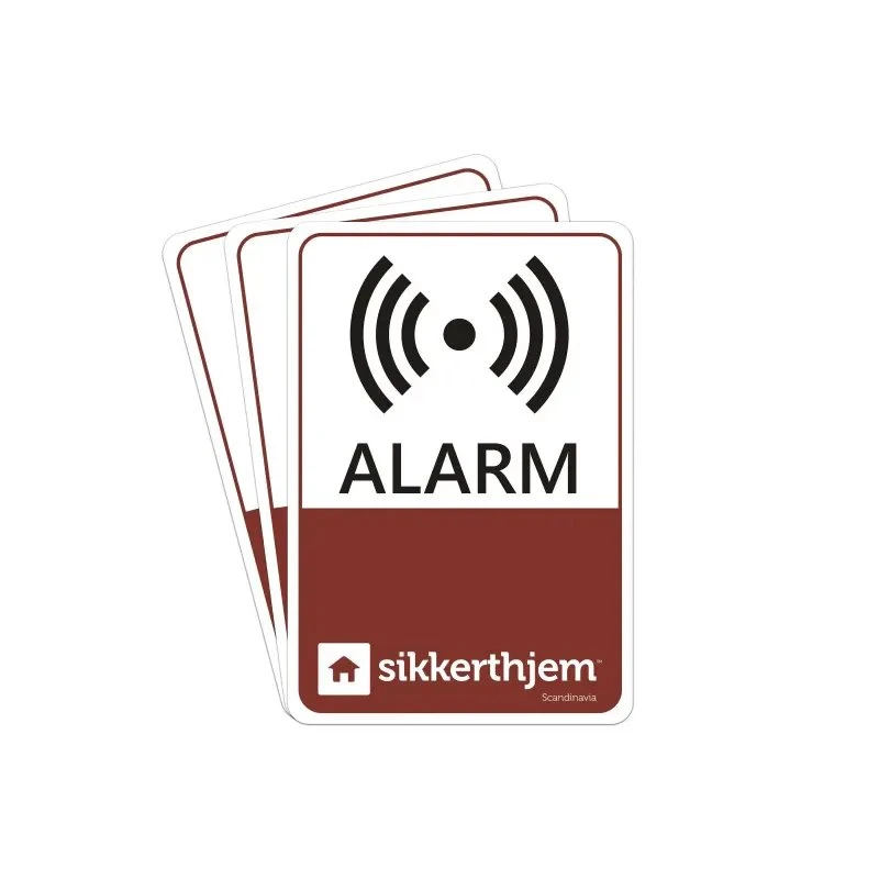 Sikkerthjem Mærkater (3-pak) Dobbeltsidede, Vejrresistente