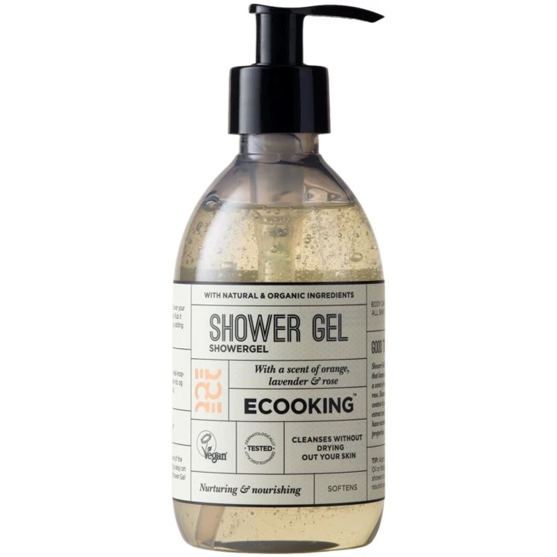 Ecooking Showergel 300 ml – Blødgørende, økologisk glycerin & frisk duft